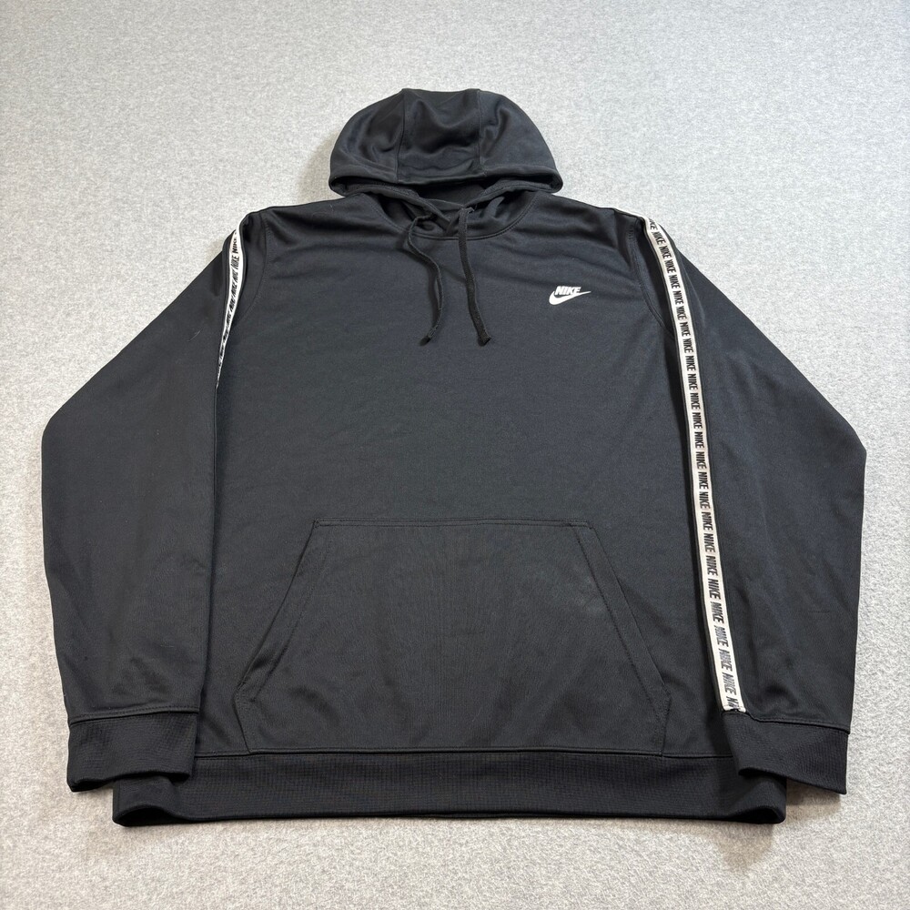 Nike Hoodie Men XL Black Sweater Shuttle Tap Sleeve Athleisure Streetwear READ